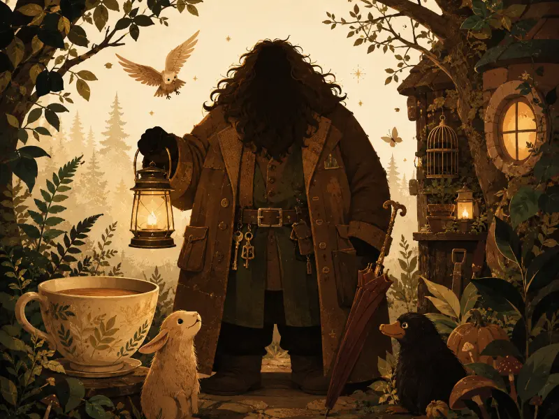 Rubeus Hagrid portrait illustration