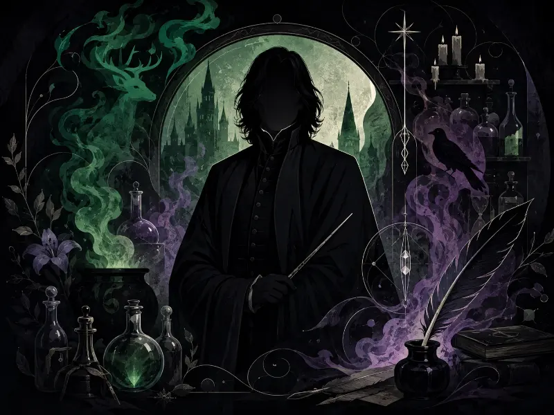 Severus Snape portrait illustration